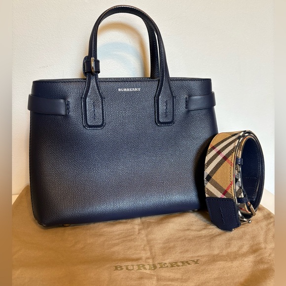 Burberry Handbags - Burberry Derby Leather Small Tote